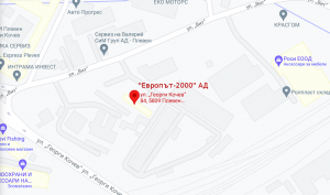 карта на адреса на офис Плевен ул. „Георги Кочев” №84